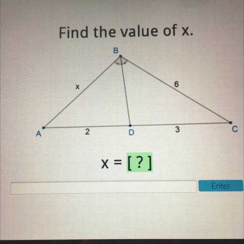 Find the value of x
PLEASE HELP MEE