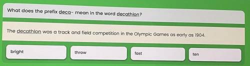 What does the prefix deca- mean in the word decathlon?