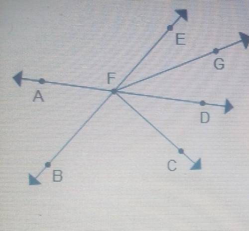 In the diagram, which angle is part of a linear pair and part of a vertical pair?

O <BFC O <