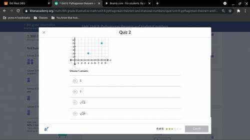 What is the distance between the following two points?