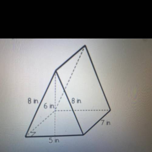 A triangular prism is shown below. Which answer best describes

the lateral surface area of the pr