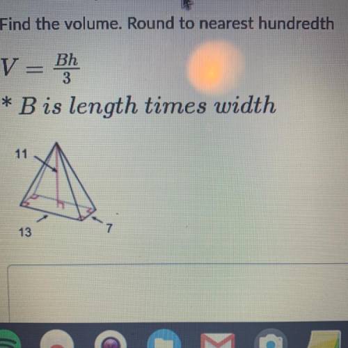 Find the volume of round to the nearest hundredth