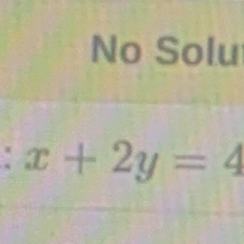 Use systems of linear equations solve x+2y=4
Must include;
Step to solve problem