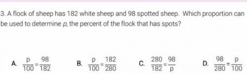 Which proportion can be used to determine p, the percent of the flock that has spots?
