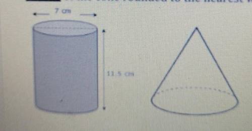 ⚠️help pls asap⚠️ Both solids below have the SAME volume and the SAME height. Find the radius of th
