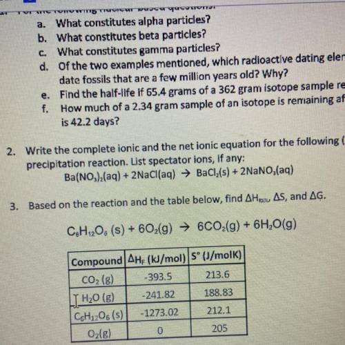 I just need number 3 to be answered, please help and give work