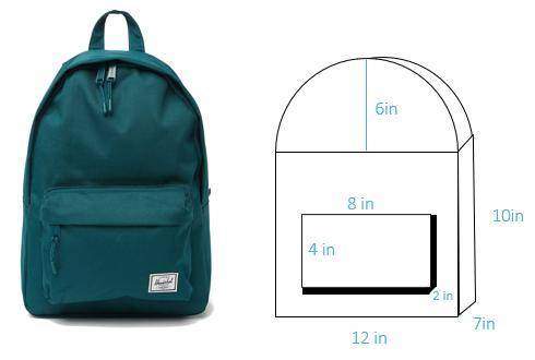 You have recently purchased a new backpack as show in the picture. The main section of the backpack