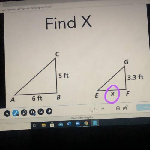 Find x in the image above. (I circled x)