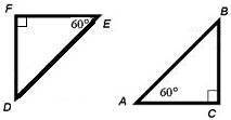 Which angle is congruent to angle B?
A. ∡C
B. ∡D
C. ∡E
D. ∡F