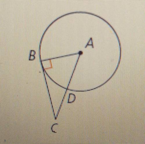 In the figure, if AC = 15 and BC = 12, what is the radius?

The radius is approximately __. (Round