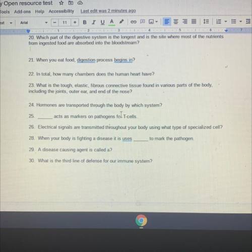 What are the answers through 20-30 
I will mark as brainlest if correct