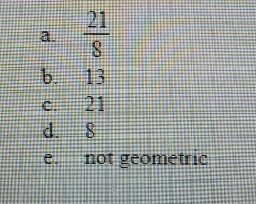 Please help determine where the sequence is geometric. if so find the common ratio 13,21,29,37,...​