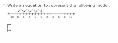 11. Write an equation to represent the following model.