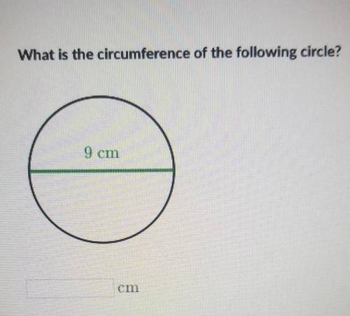 What is the circumference of the following circle​