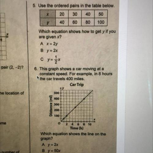 Btw number 6 the last answer is C y=400x

And can someone do this like example 5.answer and explan