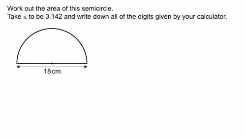 Please help me to find area of semicircle