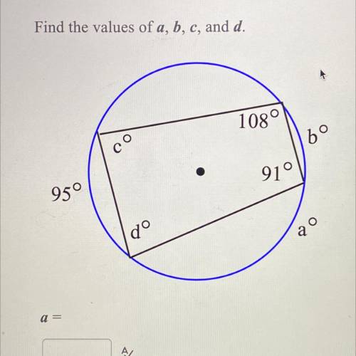 Find the values of a, b, c, and d.