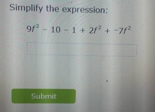 Simplify the expression: 9f2 - 10 - 1 + 2/2 + -772​