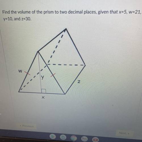 Find the volume of the prism to two decimal places