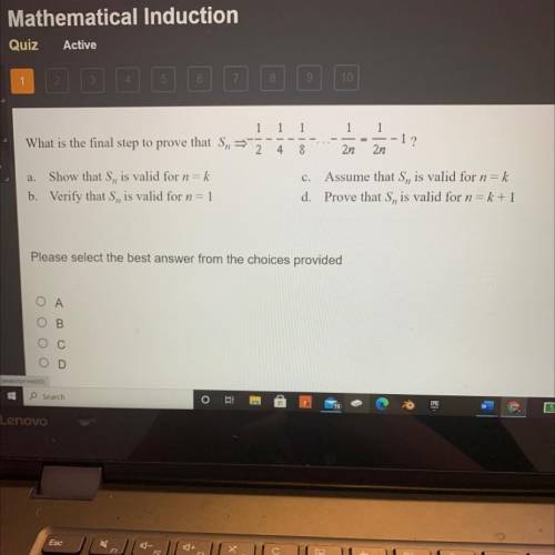 What is the final step to prove that Sn>-1/2-1/4-1/8...-1/2n=1/2n