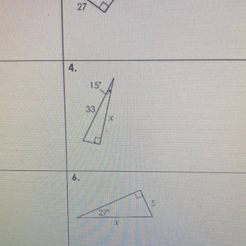 Trig question in picture above 
solve for x and round to the nearest tenth