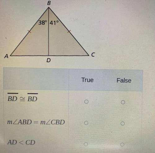 Determine which statements are true or false