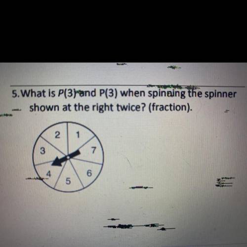 What is p(3) and p(3) when spinning the spinner shown at the right twice (fraction) ?