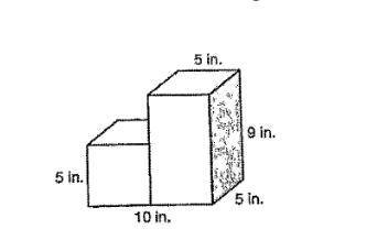 A figure consists of a rectangular prism and a cube shown below What is the surface area of the fig
