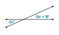 Use the diagram below to find each labelled angle.
A. 32°
B. 64°
C. 24°
D. 48°