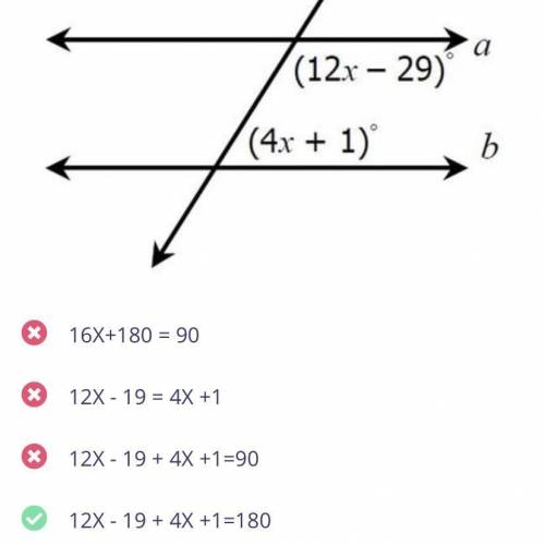 HELP ASAP! 
Show me how to find x using the correct equation shown here (geometry)