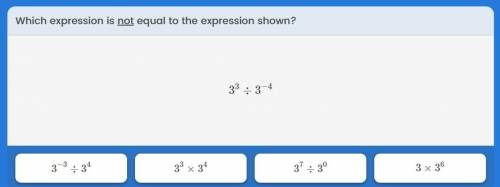 Which expression is not equal to the expression shown?