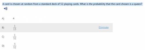 A card is chosen at random from a standard deck of 52 playing cards. What is the probability that t