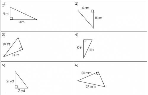 Find the missing side 0f each right triangle. Round to the nearest tenth.