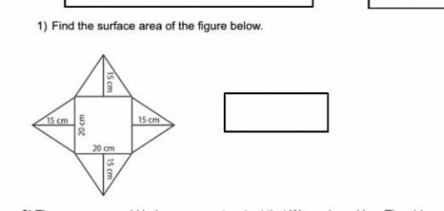 Find The Surface Area Of the Figure Below.