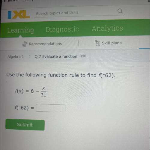 Use the following function rule to find f(-62). help plz!!