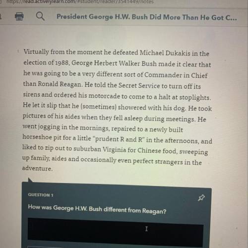 How was George H.W. Bush different from Reagan?
