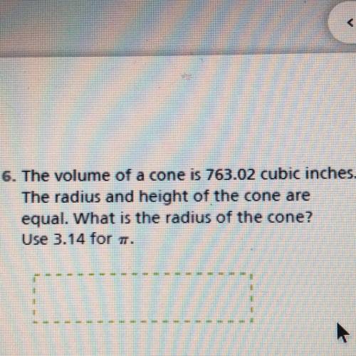 Find the radius of the cone
