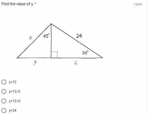 Find the value of y and z