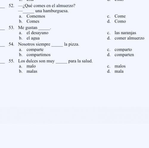 Will give brainliest:) please help with these complicated Spanish questions