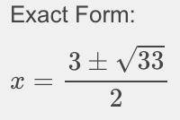 What is the solution set for the quadratic equation ​