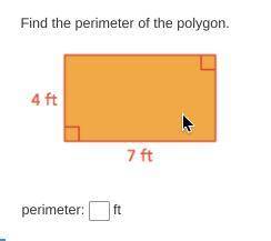 Find the perimeter of the polygon.
perimeter: 
ft