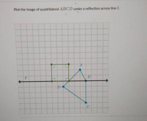 WILL GIVE BRAINLIEST Plot the image of quadrilateral ABCD under a reflection across line L.​