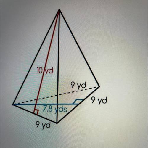 What is the surface area, in square units, of the regular triangular pyramid below?

If your solut