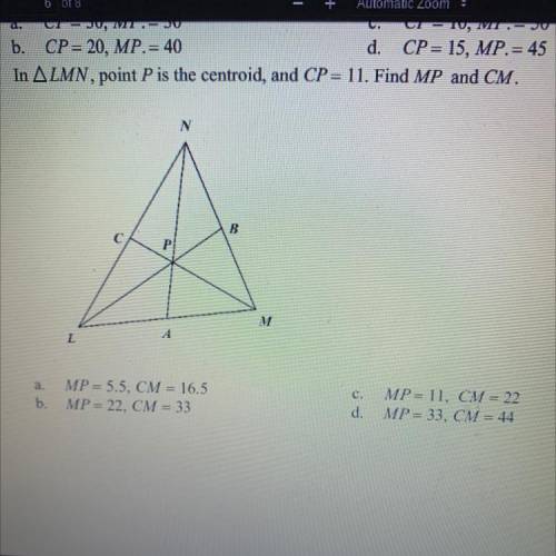 In triangle LMN point P is centroid and NP=24. Find AP and AN. In triangle LMN point P is the centr
