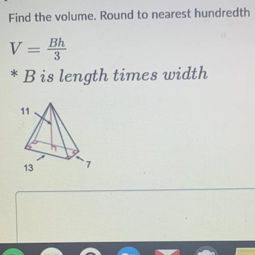 Find the volume round to the nearest hundredth