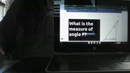 WHAT IS THE MEASURE OF ANGLE F?
