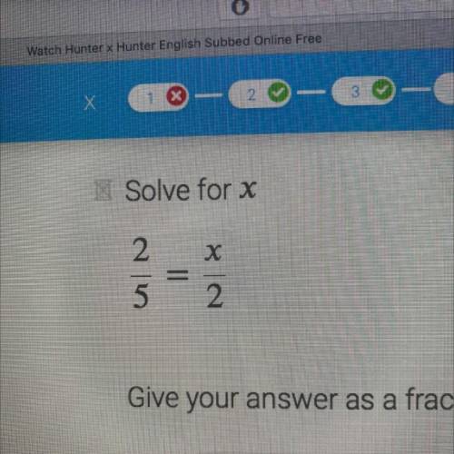 Solve for x
2
х
al
2