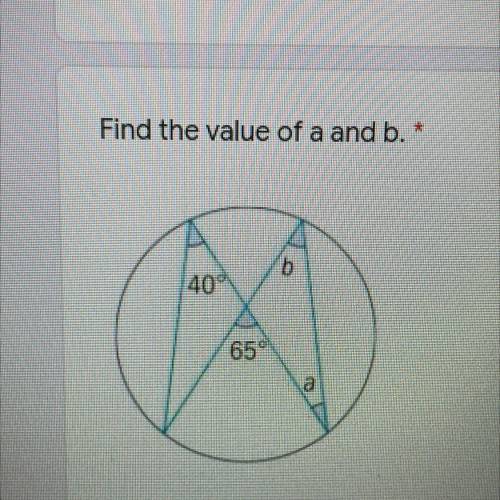 Find the value of a and b