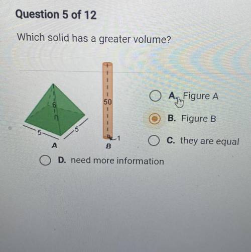 Which solid has a greater volume?