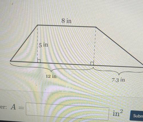 What is the area in square inches of the trapezoid below. ​